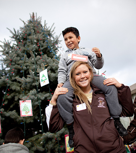 Lehigh student-athlete coach