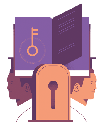 Lock and Key/Book and Graduates Graphic