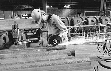 Photo of female steelworker