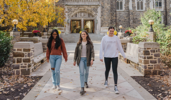 Students walking on campus