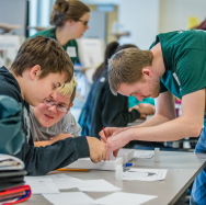 Students working together on a project