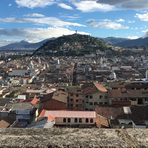 Overhead view of Quito