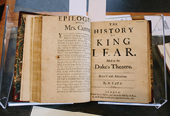 Close-up of archival book