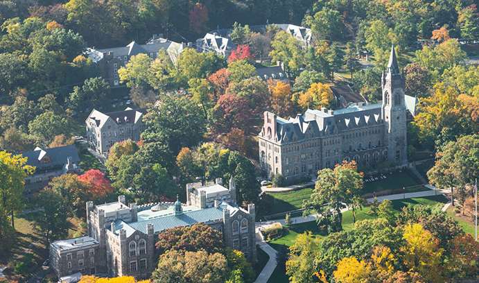 Aerial view of Lehigh's campus